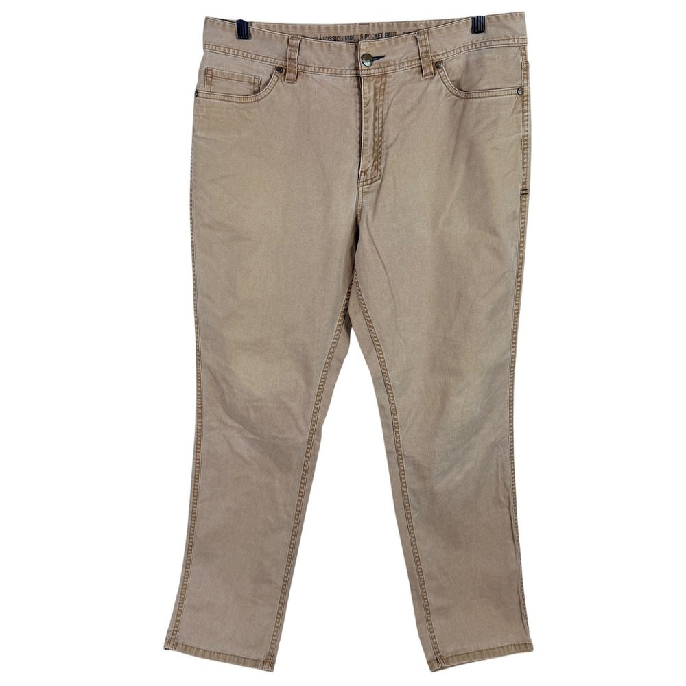 Toad&Co Mission Ridge 5 Pocket Pants Mens 34x30 Tan Organic Cotton Stretch Chino